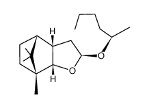 (2S-(2α(S*),3aα,4α,7α,7aα))-2-(1-Methylpentoxy)-octahydro-7,8,8-trimethyl-4,7-methanobenzofuran结构式