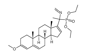20ξ-(Diethylphosphono)-20ξ-isocyano-3-methoxypregna-3,5,16-triene结构式