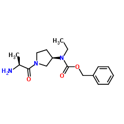 Benzyl [(3R)-1-(L-alanyl)-3-pyrrolidinyl]ethylcarbamate结构式