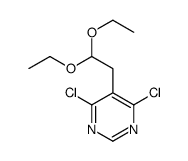 4,6-二氯-5-(2,2-二乙氧基乙基)嘧啶结构式
