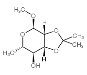 甲基2,3-O-异丙叉-α-L-吡喃鼠李糖苷结构式