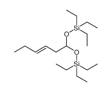 (E)-3,3,7,7-tetraethyl-5-(pent-2-en-1-yl)-4,6-dioxa-3,7-disilanonane结构式