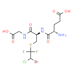 S-(2-bromo-2-chloro-1,1-difluoroethyl)glutathione结构式