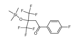 4,4,4-trifluoro-1-(4-fluorophenyl)-3-(trifluoromethyl)-3-((trimethylsilyl)oxy)butan-1-one结构式