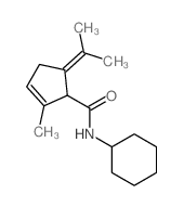 2-Cyclopentene-1-carboxamide,N-cyclohexyl-2-methyl-5-(1-methylethylidene)-结构式