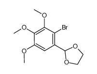 2-(2'-bromo-3',4',5'-trimethoxyphenyl)-[1,3]-dioxolane结构式