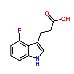 3-(4-Fluoro-1H-indol-3-yl)propanoic acid Structure