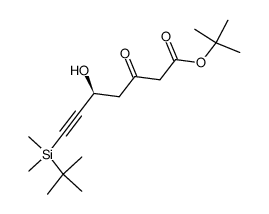 t-butyl (5S)-7-(t-butyldimethylsilyl)-5-hydroxy-3-oxo-6-heptynoate结构式