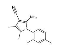 2-Amino-1-(2,4-dimethylphenyl)-4,5-dimethyl-1H-pyrrole-3-carbonit rile结构式