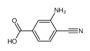 3-氨基-4-氰基苯甲酸结构式