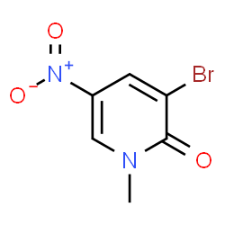 3-溴-1-甲基-5-硝基吡啶-2(1H)-酮结构式
