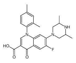 1-(2,4-dimethylphenyl)-7-(3,5-dimethylpiperazin-1-yl)-6-fluoro-4-oxoquinoline-3-carboxylic acid结构式