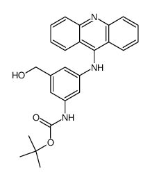 N-(tert-butylcarbonyl)-3-(9-acridinylamino)-5-(hydroxymethyl)aniline结构式