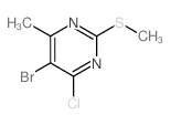 5-bromo-4-chloro-6-methyl-2-(methylsulfanyl)pyrimidine structure