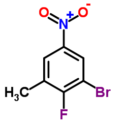 1-溴-2-氟-3-甲基-5-硝基苯结构式