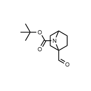 tert-Butyl 1-formyl-7-azabicyclo[2.2.1]heptane-7-carboxylate Structure