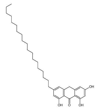 1,3,8-trihydroxy-6-nonadecyl-10H-anthracen-9-one结构式