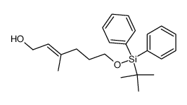 (E)-6-(tert-butyldiphenylsilyloxy)-3-methylhex-2-en-1-ol结构式