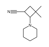 3,3-dimethyl-2-piperidin-1-yl-cyclobutanecarbonitrile Structure