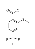 2-(甲硫基)-4-(三氟甲基)苯甲酸甲酯结构式
