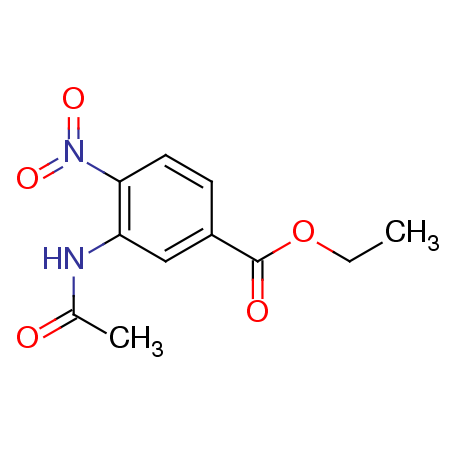 ethyl 3-acetylamido-4-nitrobenzoate结构式
