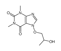 7-(2-hydroxypropoxy)-1,3-dimethylpurine-2,6-dione结构式