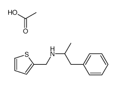 acetic acid,1-phenyl-N-(thiophen-2-ylmethyl)propan-2-amine结构式