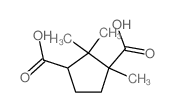 1,3-Cyclopentanedicarboxylicacid, 1,2,2-trimethyl-, (1R,3S)-rel-结构式