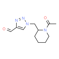 1-((1-Acetylpiperidin-2-yl)methyl)-1H-1,2,3-triazole-4-carbaldehyde structure