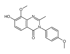 4(3H)-Quinazolinone,7-hydroxy-8-methoxy-3-(4-methoxyphenyl)-2-methyl- Structure