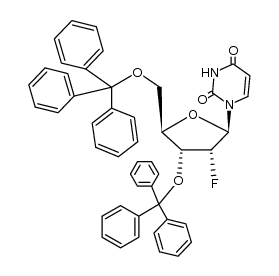 2'-deoxy-2'-fluoro-3',5'-di-O-trityluridine结构式