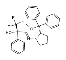 (E)-1,1,1-trifluoro-3-(((S)-2-(methoxydiphenylmethyl)pyrrolidin-1-yl)imino)-2-phenylpropan-2-ol结构式