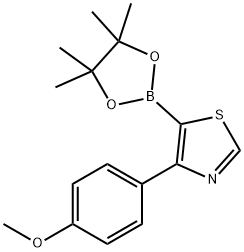 4-(4-Methoxyphenyl)thiazole-5-boronic acid pinacol ester结构式