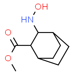 Bicyclo[2.2.2]octane-2-carboxylic acid, 3-(hydroxyamino)-, methyl ester, Structure
