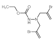 Hydrazinecarboxylicacid, 2,2-bis(2-bromo-2-propen-1-yl)-, ethyl ester结构式