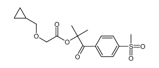 2-(Cyclopropylmethoxy)-acetic Acid 1,1-Dimethyl-2-[4-(Methylsulfonyl)phenyl]-2-oxoethyl Ester结构式