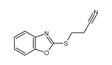 3-(2-benzoxazolylthio)propanenitrile结构式