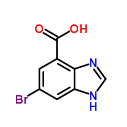 6-溴-1h-苯并咪唑-4-羧酸结构式