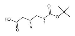 (3R)-3-Methyl-4-({[(2-Methyl-2-Propanyl)Oxy]Carbonyl}Amino)Butanoic Acid Structure