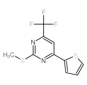 Pyrimidine,2-(methylthio)-4-(2-thienyl)-6-(trifluoromethyl)- Structure