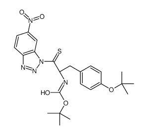 BOC-THIONOTYR(TBU)-1-(6-NITRO)BENZOTRIAZOLIDE结构式