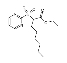 ethyl 2-(pyrimidin-2-ylsulfonyl)octanoate Structure