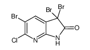 3,3,5-tribromo-6-chloro-1,3-dihydro-2H-pyrrolo[2,3-b]pyridin-2-one Structure