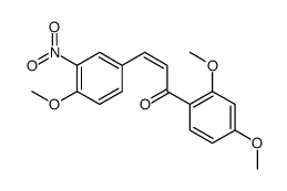 (E)-1-(2,4-dimethoxyphenyl)-3-(4-methoxy-3-nitrophenyl)prop-2-en-1-one结构式