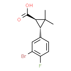 3-(3-BROMO-4-FLUORO-PHENYL)-2,2-DIMETHYL-CYCLOPROPANECARBOXYLIC ACID Structure