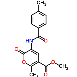 Methyl 6-methyl-3-[(4-methylbenzoyl)amino]-2-oxo-2H-pyran-5-carboxylate结构式