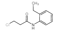 3-chloro-N-(2-ethylphenyl)propanamide structure