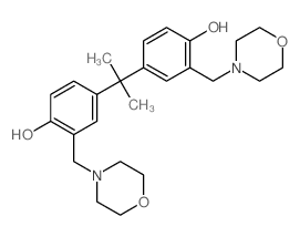 Phenol,4,4'-(1-methylethylidene)bis[2-(4-morpholinylmethyl)- structure