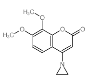 4-aziridin-1-yl-7,8-dimethoxy-chromen-2-one structure