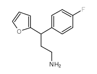 3-(4-FLUORO-PHENYL)-3-FURAN-2-YL-PROPYLAMINE结构式